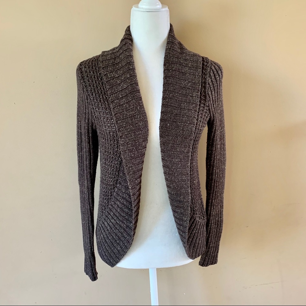 The Limited XS Brown Gold Cardigan Sweater